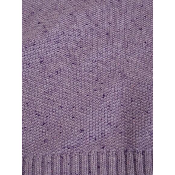 Talbots Sweater Womens Purple Nordic Cable Knit Speckled Crew Neck Sweater XS - Picture 12 of 12